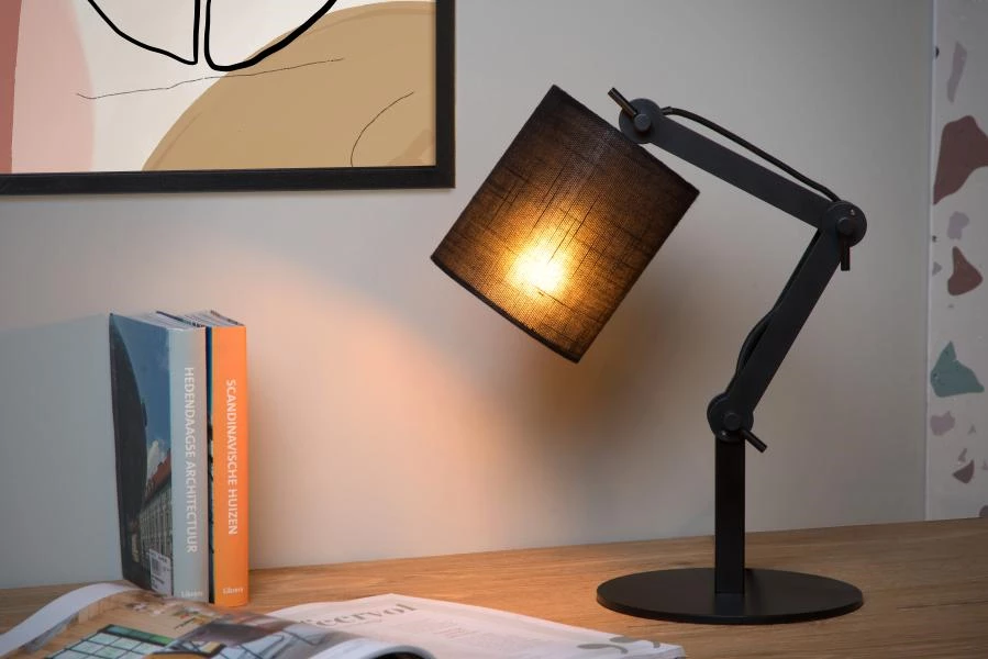 Lucide TAMPA - Desk lamp - 1xE27 - Black - ambiance 1